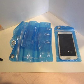 LOT OF 5 WATERPROOF PEN AND REFILL ZIP LOCK POUCH HOLDERS-HOLDS 5-10 PENS EACH