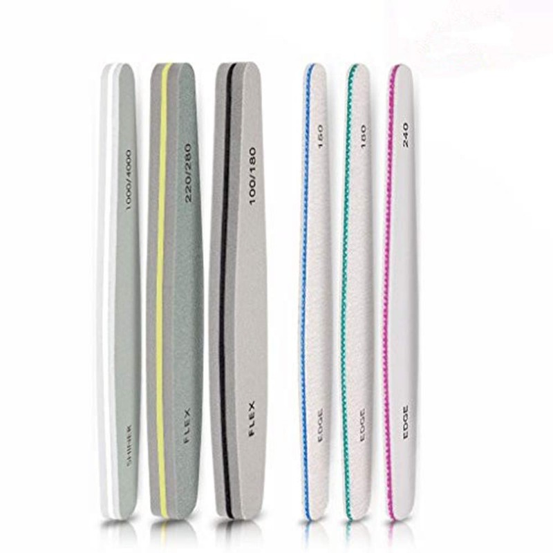 Ofkpo 6 Piece Double Sided Nail File Nail Buffer Buffing Sanding