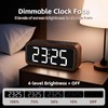 Netzu Loud Alarm Clocks Bedside, Wooden Alarm Clock with 12