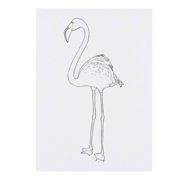 'Standing Flamingo' Temporary Tattoo - Water Resistant, Skin-Safe, Non-Toxic Transfer (TO00085231)