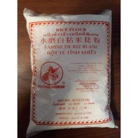 Flying Horse 2 bags FLYING HORSE Rice Flour, 16oz , Product Of Thailand. Farine de riz blanc