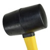 16oz Black Rubber Mallet Non Marking Hammer with Fibreglass Handle