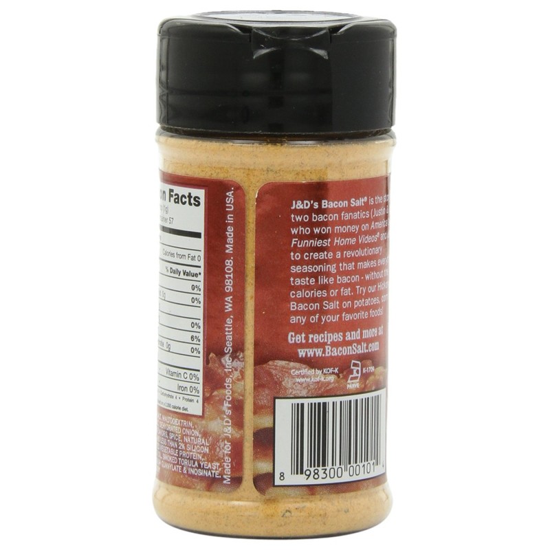 J&D's Bacon Salt, Hickory, 2 Ounce (Pack of 3)