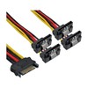Y Power Supply Cable SATA Female / 4 x SATA