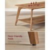VASAGLE Coffee Table, 2-Tier Living Room Table with Storage, Center