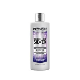 Provoke Touch of Silver Shampoo 200ml | For silver, white and grey hair | Infused with Caffeine, Niacinamide and Provitamin B5