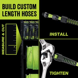 Flexzilla Pro Air Hose, Bulk Plastic Spool, 1/4 in. x 250 ft, Heavy Duty, Lightweight, Hybrid, ZillaGreen - HFZ14250YW , Assorted