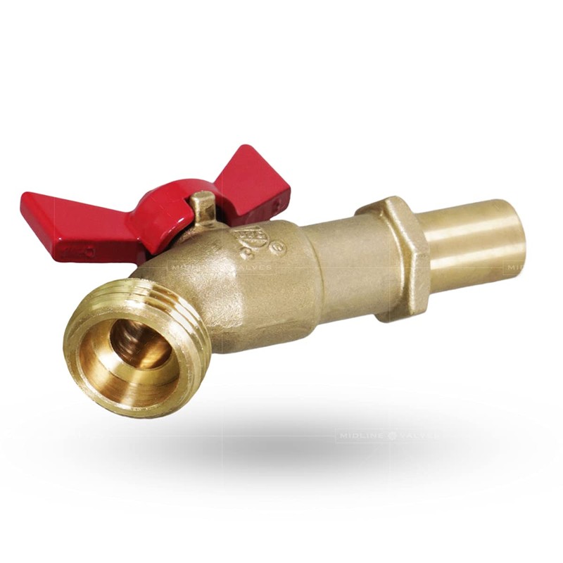 Midline Valve 12CETY-NL Extended Street Hose Bib Boiler Drain, 1/2’’