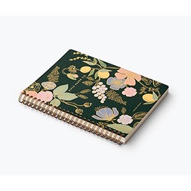 Rifle Paper Co. Colette Spiral-Bound Notebook, 150 Pages, Inner Storage Pocket Folders, Full Color Cover Features Metallic Gold Foil Accents. 8.25" L x 6.25" W.