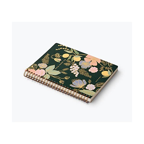 Rifle Paper Co. Colette Spiral-Bound Notebook, 150 Pages, Inner Storage
