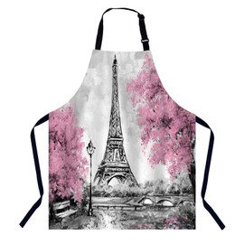 BGBDEIA Paris European City Landscape Apron for Women Men, Adjustable Apron Cooking Kitchen Chef Apron for Home Kitchen, Baking Gardening BBQ, Coffee House, Restaurant