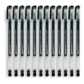 Plumas Roller Gel Tuzoo Negro 0.38mm Punto Fino Pack 12 Unidades Modelo TZ-801