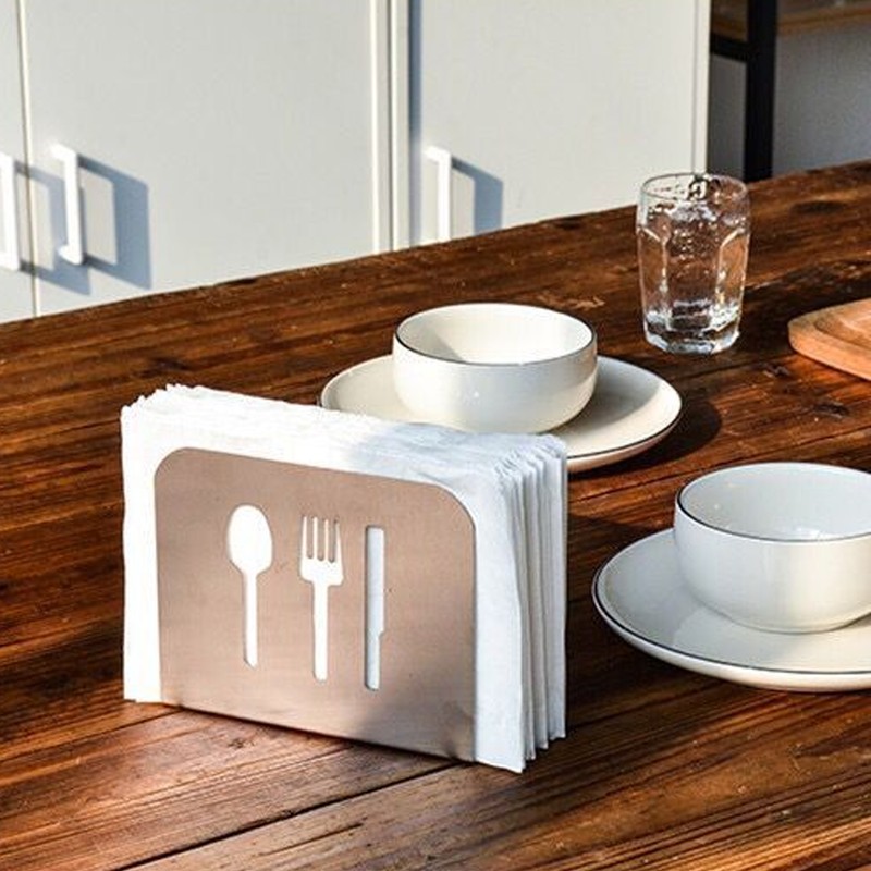 Napkin Holder Napkin Dispenser Stainless Steel Minimalist Compact Easy Maintenance