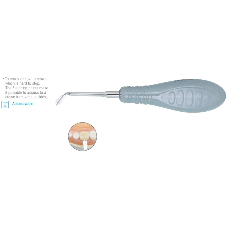 Osung Dental Crown Remover with Single End Plastic Handle Tool