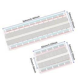 ELEGOO ELEGOO 2PCS 830 Point & 2PCS 400 Point Breadboard Kit Solderless Breadboards for Arduino Bread Boards Electronics for Circuits Projects Prototype Board