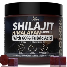 OALSE Pure Himalayan 18,000mg Shilajit Gummies with 60%+ Fulvic Acid & 85+ Trace Minerals (1 Pack)