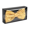 Men's Pre-Tied Shiny Sequin Banded Bow Ties - Fancy Bowties