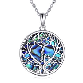 YFN Mother's Day Gifts Tree of Life Necklace Sterling Silver Mother and 2 Child Necklace for Women Mom Grandma Mother from Daughter Son…