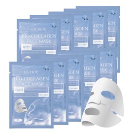 10pcs Collagen Face Mask Set - Bio Collage Face Masks Beauty - Bio_dance Collagen Mask Overnight - Anti Aging Hydrating Face Mask Sheet Mask Set - Nourish Deep Real Collagen Mask