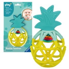 Ravensburger Play+ Pineapple Baby Rattle Teether - Sensory Development Toys for New Born - 0 Months