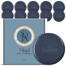 Paul Madison Signature Sebum Absorbing Facial Mud Soap Cypress Scent, 100g, 10 Pieces / 폴메디슨 시그니처 피지 흡착 페이셜 머드 솝 사이프러스향, 100g, 10개