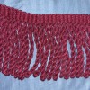 Mansire Drapery And Upholstery Trimmings Vtg Maroon Chainette Fringe 5
