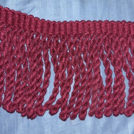 Mansire Drapery And Upholstery Trimmings Vtg Maroon Chainette Fringe 5 1/2” Lampshade Trim Craft Pillow Drape Sold 5 Yd