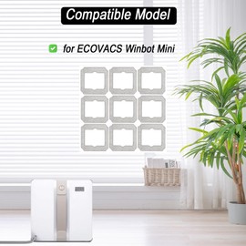Frexusuent Cleaning Rag for ECOVACS Winbot Mini Window Vacuum Cleaner Robot, Winbot Mini Mop Pad 9 Pcs, Part No. W-CC02-0012