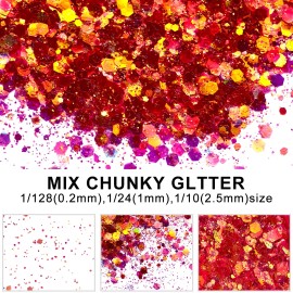 24 Shaker Chunky Glitter Perfect for Spring DIY Decor, Tumbler Making & Sparkly Nail Artcolor: Set12-24 mix colors/Christmas Glitter