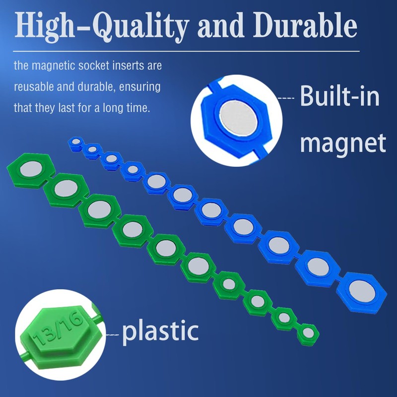 JEUCLEL 21PCS Magnetic Socket Insert Adapter Set with Hexagon Profile,
