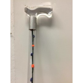 Elegant Designer Cane Walking cane acrylic orange and blue roses lucite elegant designer changeable