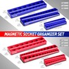 Socket Organizer Magnetic Socket Tray,NOEAIKE 6-Pack SAE & Metric 1/2,3/8,1/4
