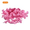 MECCANIXITY 100Pcs Mini Gingham Ribbon Bow Checkered Fabric Satin Ribbon