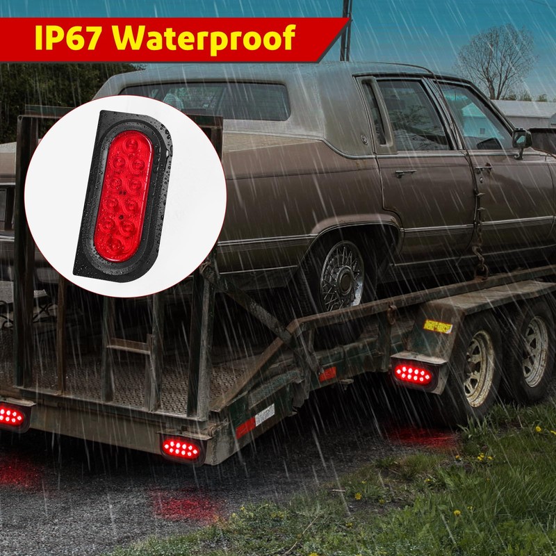 LIMICAR Oval LED Trailer Light Kit - 6" Tail Lights