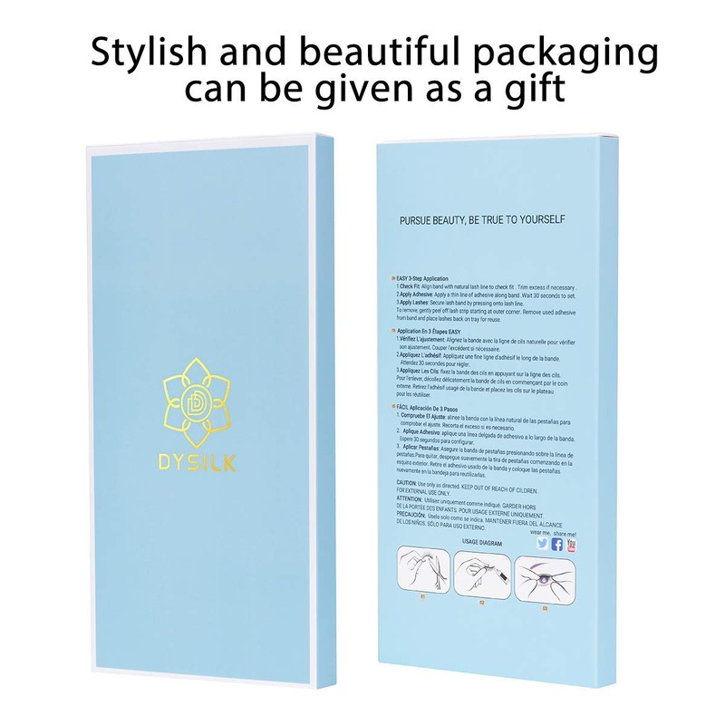 DYSILK 6D False Eyelashes Natural Handmade Long Eyelashes Extension Dramatic