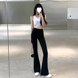Women's High-Waist Super Slimming Bootcut Yoga Pants - Spring/Summer Black Blend XS / Black (No Split) 5ea