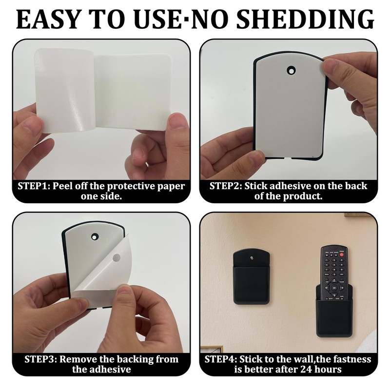 4 Pcs Remote Control Holder Wall Mount, Self Adhesive Wall
