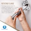 Dynarex Rotating Flange Knurled Grab Bar-16 Inch, Stainless Steel with