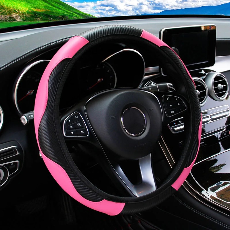 Car Steering Wheel Cover for 14.5–15 Inch Wheels – PU