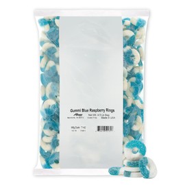 Albanese World's Best Gummi Blue Raspberry Rings, 4.5lbs of Candy