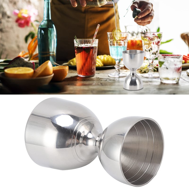 Leopacat Stainless Steel Cocktail Jigger, Double Measure with 30/60ml Capacity,