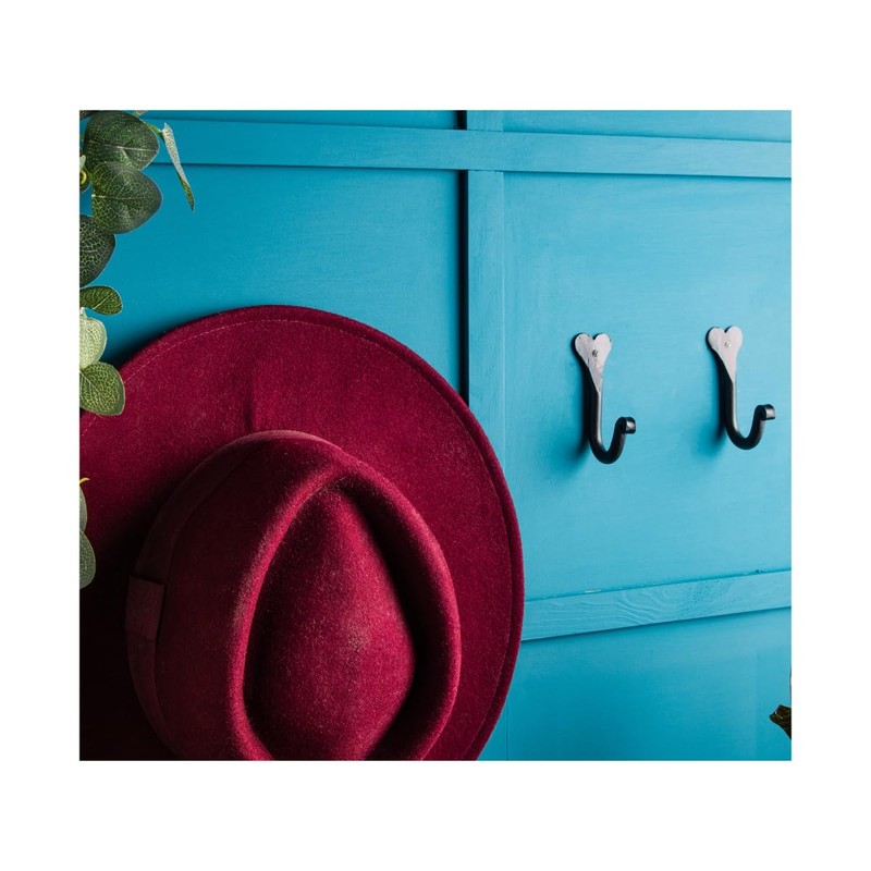 Fayesia Black Hooks - Blacksmith Handcrafted Decorative Wall Mounted Coat
