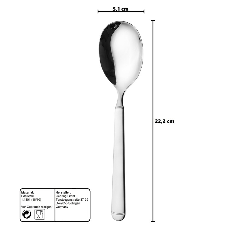 Solingen GEHRING Serving Spoons, Set of 2, Serving Spoons, Made
