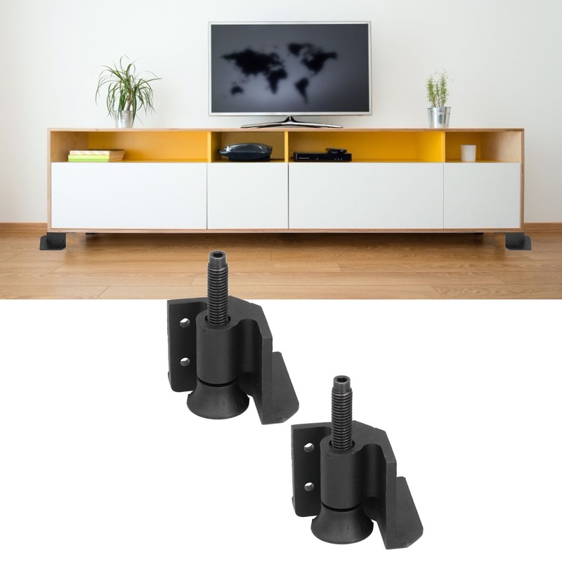 2Set Furniture Hardware Adjustable Feet Support Legs for Bed Wardrobe