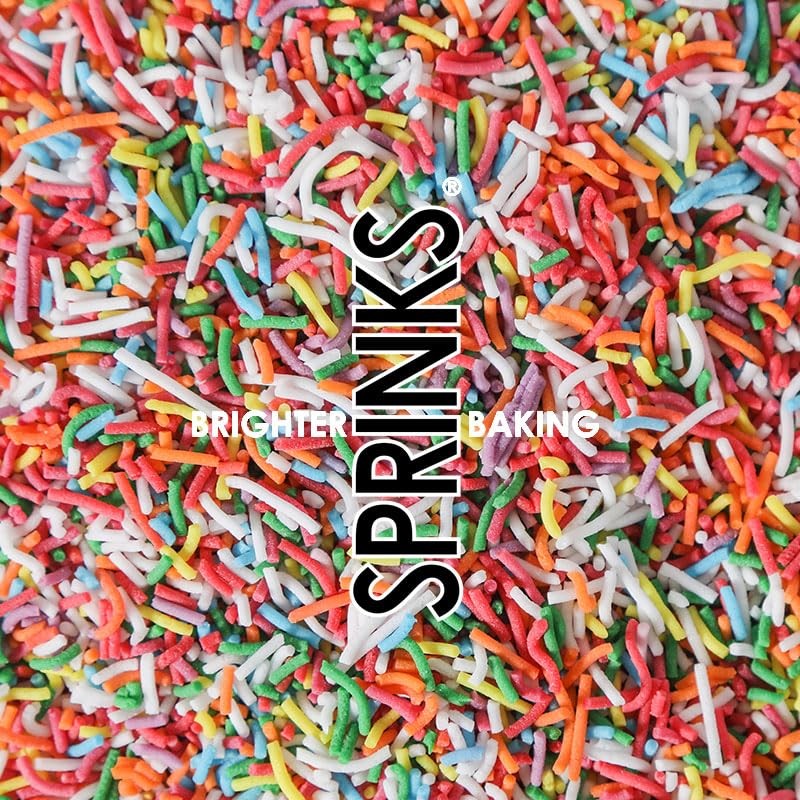 Sprinks Jimmies Sprinkles 500 g, 1 cm Size, Rainbow