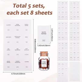 SOFPLATE 600Pcs 2 x 1.5In White Spice Jar Labels Stickers Waterproof Oil Resistant Spice Bottle Stickers Rectangle Preprinted Labels for Kitchen Pantry Home Laundry Bathroom Organization Supplies