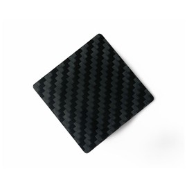 M&M Smartek Carbon Card in Mini Format (45 x 45 mm) Made of Real Carbon Fibre Stable and Elegant in Black, black, Elegant