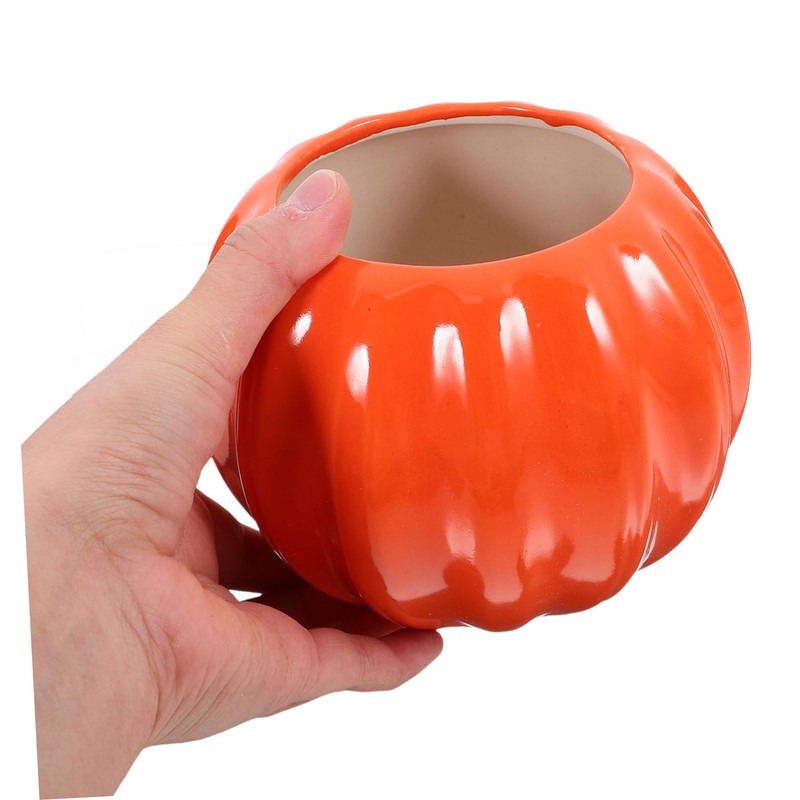 Gatuida Ceramic Pumpkin Shape Vase for Home Decor Artistic Modern
