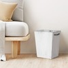 OYEAL Wood Wastebasket Trash Can Rustic Farmhouse Square Garbage Container