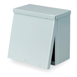 Wiegmann RSC121208 RSC-Series NEMA 1/3R Wall-Mount Enclosure with Lift-Off Screw Cover and Knockouts, Carbon Steel, 12" x 12" x 8"